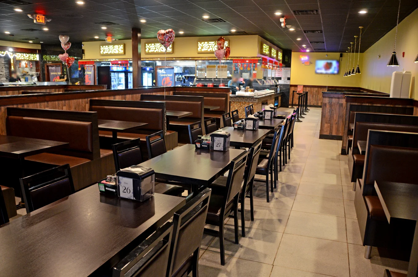 Dining seats inside Yummy Bowl