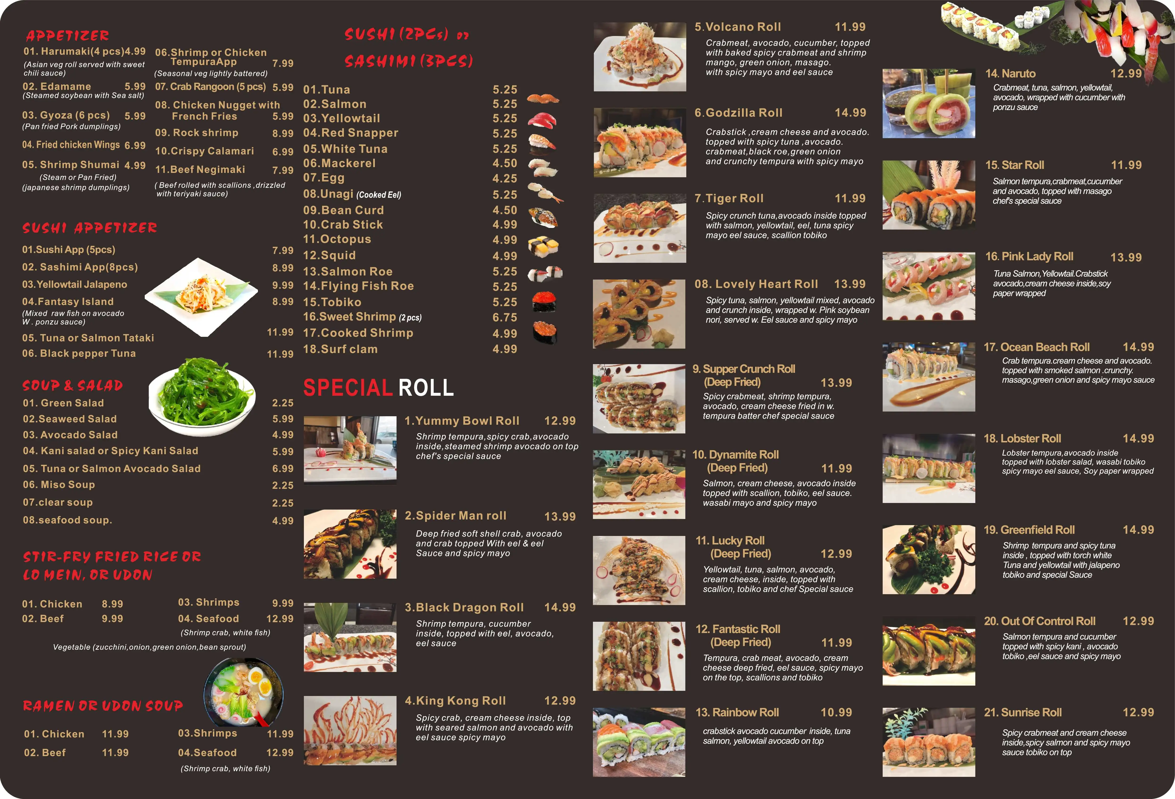 Menu page 2