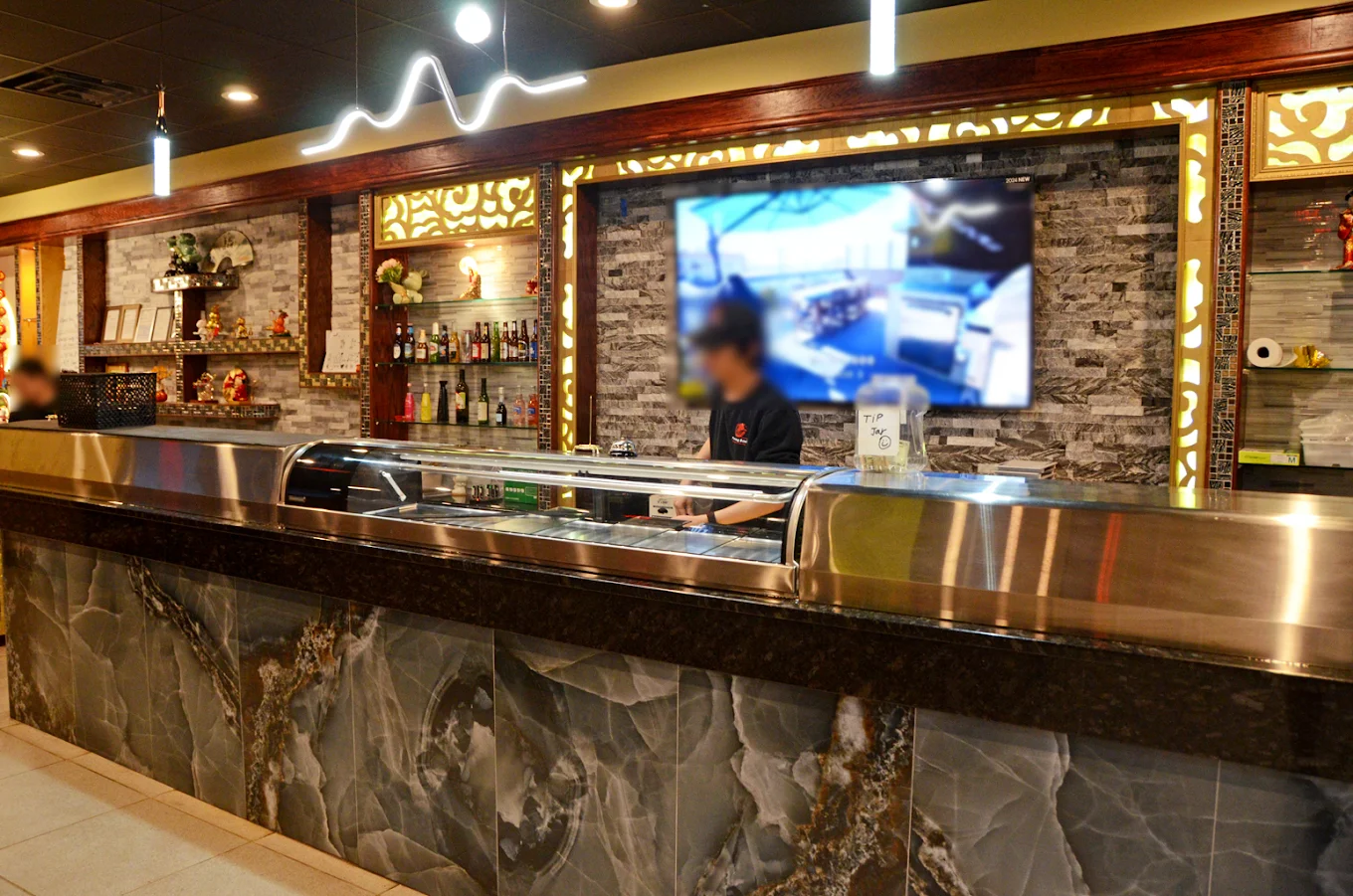 Bar and service area at Yummy Bowl