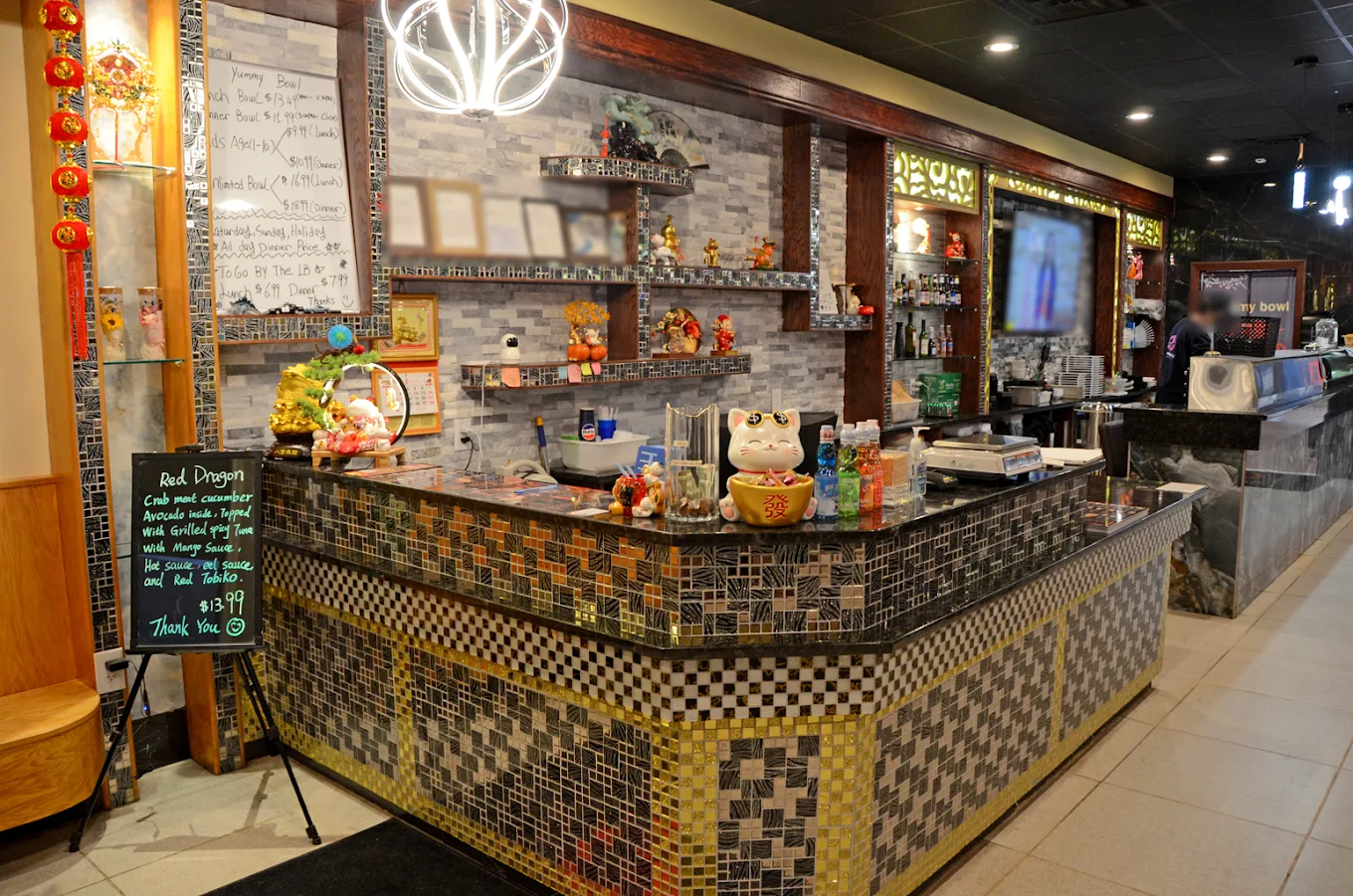 Yummy Bowl counter and kitchen