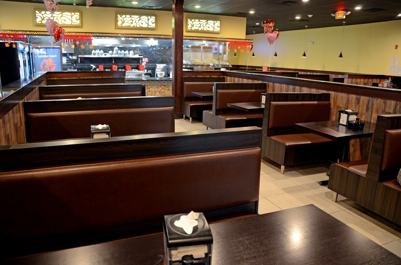 Dining seats inside Yummy Bowl